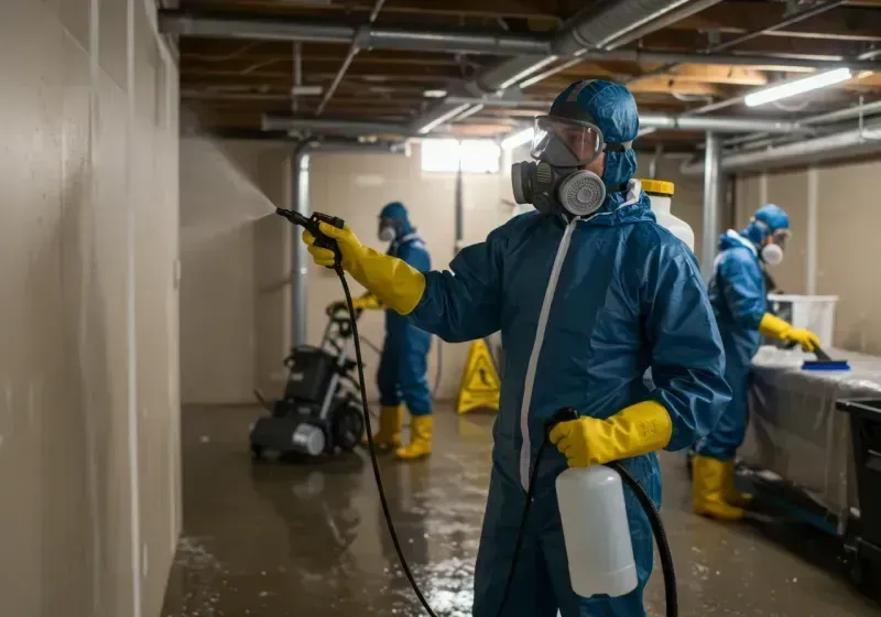 Basement Sanitization and Antimicrobial Treatment process in Clayton, NY