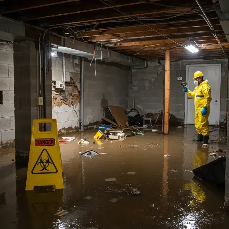 Flooded Basement Electrical Hazard in Clayton, NY Property